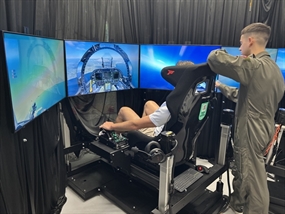 Customer Photo of Full Motion F-18 Maverick Simulator